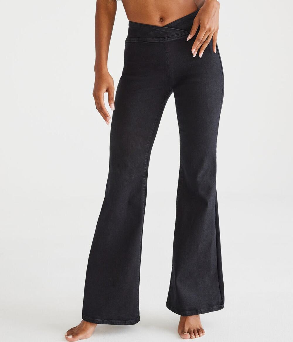 Aeropostale Flare High-Rise Pull-On Soft Flex Jean